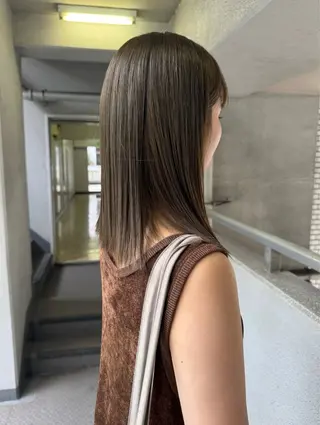 カラー ブリーチカラー🎀 韓国風/寺門美優のヘアスタイル