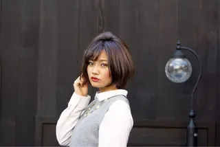 ショート ミディアム カラー パーマ go today shaire salon 本店所属・yoshi ☆のヘアスタイル