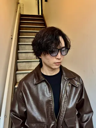 パーマ メンズ コイデ リュウセイのヘアスタイル