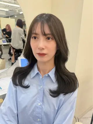 セミロング レイヤーカット/髪質 改善/momo🎀のヘアスタイル