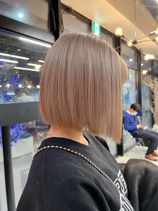 ショート カラー 渋谷/レイヤーボブ・ 透明感カラーしょうごのヘアスタイル