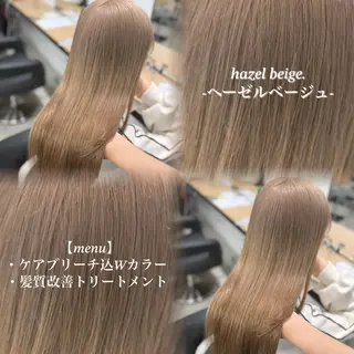 ロング カラー NAMI🤎ブラウン &ミルクティー🤍のヘアスタイル