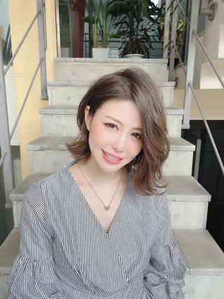 ミディアム lond strada所属・🌟モテ髪ショート 🌟店長　津賀涼のヘアスタイル