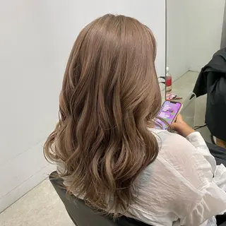 ロング 透明感ワンカラー梅田 ダブルカラー/川上のヘアスタイル