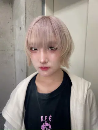 ショート ハイトーン/ブリーチ /ウルフ⛓️MAKIのヘアスタイル