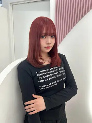 カラー ブリーチなし/暖色/ 艶髪/ユリヤのヘアスタイル