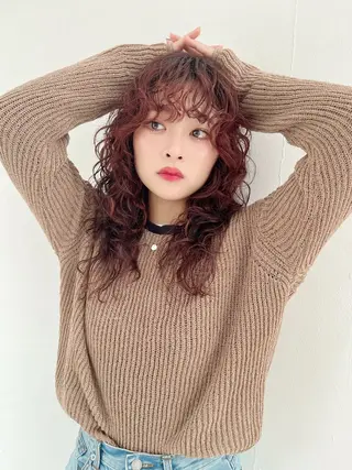 ロング カラー パーマ 原宿パーマ kazuのヘアスタイル