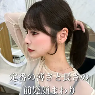 セミロング 似合わせレイヤー 透明感カラーのヘアスタイル