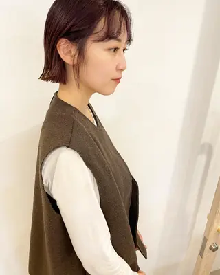 ミディアム カラー 佐藤 永夏のヘアスタイル