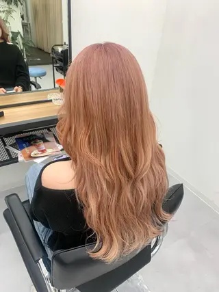 ロング カラー レイヤー ハイトーン 暖色⭐︎KANAKOのヘアスタイル