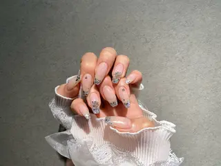 ネイル I-nailロング /ワンホン/キラキラのネイルデザイン