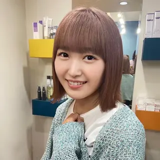 ミディアム カラー 髪質改善/ストレート /透明感/西川奈穂のヘアスタイル