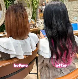 ロング 横浜🎶エクステ💟 ピンク🩷なつみ🎀のヘアスタイル