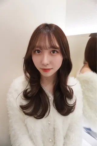 ロング ベージュカラー🤎 酸性縮毛矯正のヘアスタイル