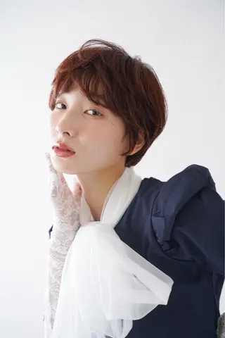 ショート ヘアアレンジ 🍓艶髪/艶カラー ハイトーン/しんたにのヘアスタイル