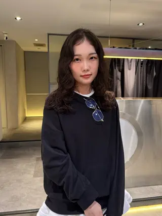 セミロング パーマ Qin shaire salon 原宿所属・🌿パーマ/ボブ/ レイヤー/Mikiのヘアスタイル