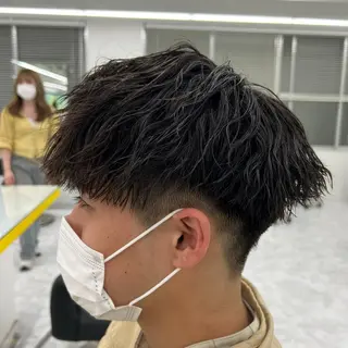 ショート カラー パーマ メンズ 韓国レイヤーカット /REIのヘアスタイル