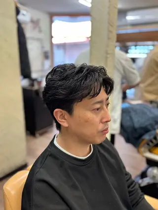 ショート パーマ メンズ men's hair sasaki 　メンズ ヘア ササキ所属・パーマ/フェード/新 宿/アイパー/上田のヘアスタイル