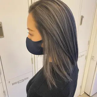 ミディアム カラー YUNA ユウナのヘアスタイル