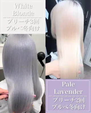 カラー 💗ツヤ髪ハイトーン 💗RIKOのヘアスタイル