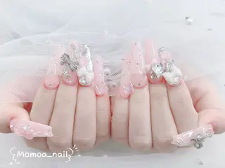 ネイル MoMoA Nail ネイル長さ出し専門店のネイルデザイン