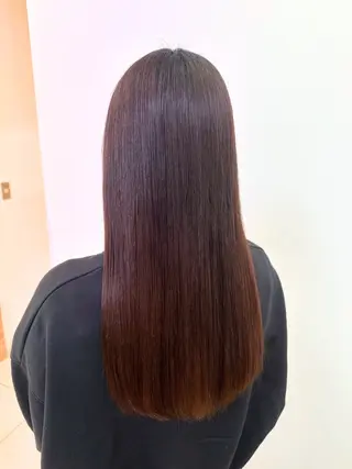 ロング 髪質改善ストレート インナーカラーハズキのヘアスタイル