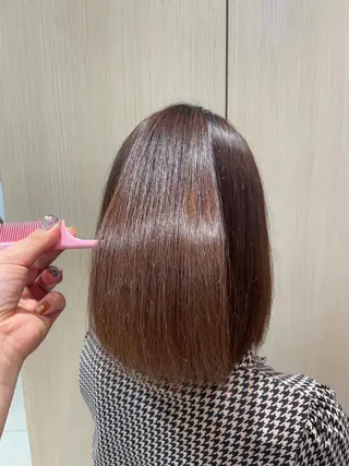 ミディアム パーマ 韓国ヘアメイク🎀/ 縮毛矯正✨山本媛香のヘアスタイル