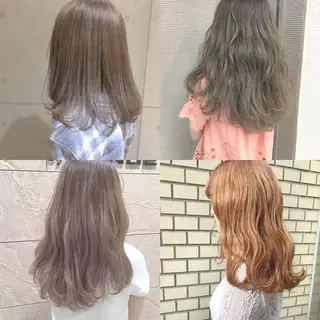 ミディアム カラー パーマ ヘアアレンジ ハイトーン特化🤍 浦住のヘアスタイル