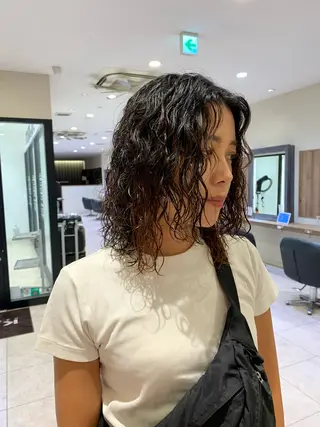 ミディアム パーマ 🌀perm / bob / RINAのヘアスタイル