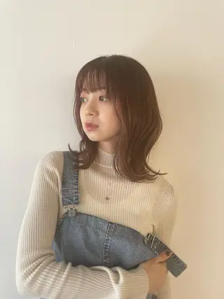 ミディアム カラー なりたいが叶う ながしまじゅんきのヘアスタイル