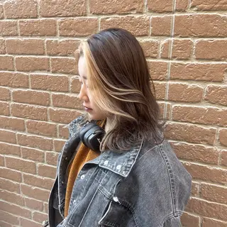 ミディアム カラー Okano Mahoのヘアスタイル