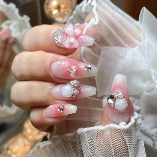 ネイル 23時まで❤︎韓国、 ワンホンネイルのネイルデザイン