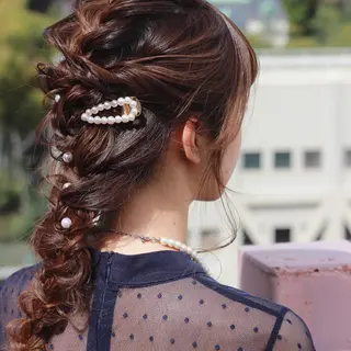 セミロング ヘアアレンジ Viage （ビアージュ）のヘアスタイル