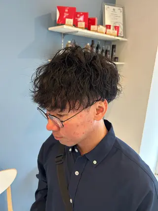 ショート パーマ メンズ 松林 大暉のヘアスタイル