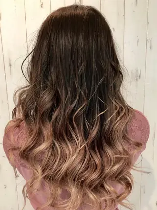 ロング カラー ヘアアレンジ Device ディバイスのヘアスタイル