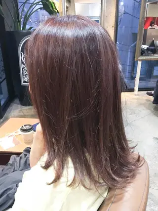 セミロング カラー 北條 優輝のヘアスタイル