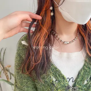 セミロング カラー 中屋恵美🎨 Designカラーのヘアスタイル