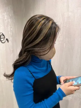 セミロング カラー 岐阜の美容師 HONOKAのヘアスタイル