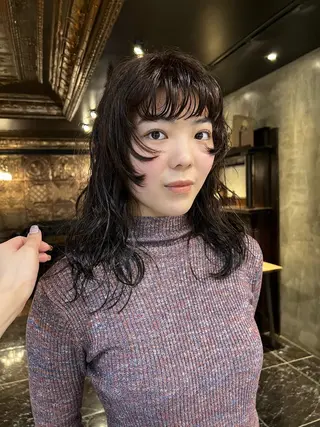 ロング カラー パーマ haco＋所属・圧倒的デザイン力 店長🎨RENAのヘアスタイル