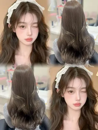 ロング カラー 🤍韓国大人っぽ ベージュMAI🤍のヘアスタイル