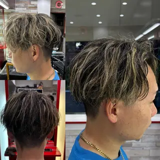 ショート カラー メンズ 看板犬がお出迎え◎ 初めてでも安心◎のヘアスタイル