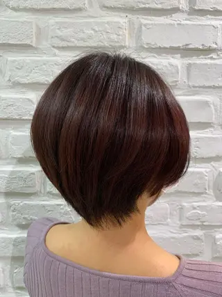 ショート カラー 【センターパート/ マッシュ】ryokaのヘアスタイル