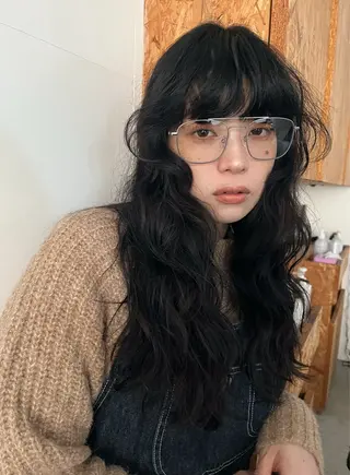 ロング パーマ 暖色/パーマ 🌼クニトウメイのヘアスタイル