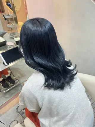 セミロング カラー ヘアアレンジ 🔶似合わせセンター パート/ヤス🔶のヘアスタイル