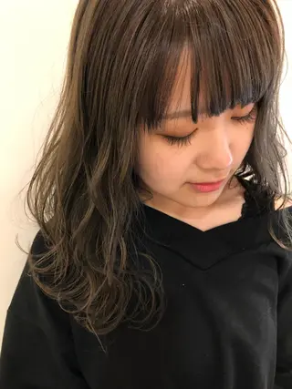 ロング カラー 似合わせ.ﾍｱｾｯﾄ 得意🌹井上美沙のヘアスタイル