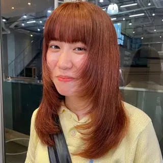 ミディアム ☘️かわいいハイトー ン☘️nonokaのヘアスタイル