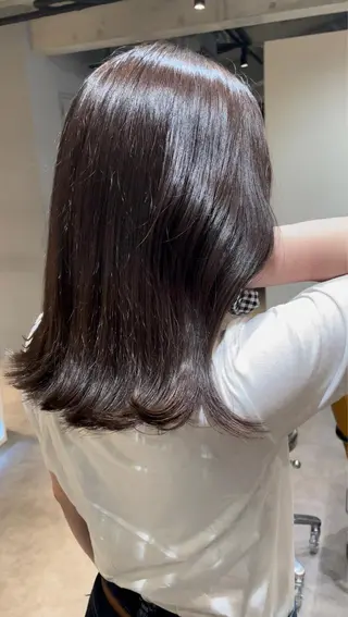 ミディアム 葉月/ボブ/ 透明感カラー／中目黒のヘアスタイル