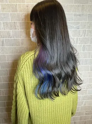 ロング ブリーチ毛矯正.髪質 改善.髪にドラマをのヘアスタイル