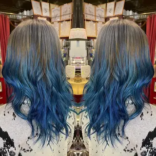 ミディアム カラー 👑派手髪/カット 👑ANRYのヘアスタイル