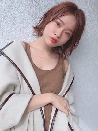 セミロング カラー ヘアアレンジ 【公式】amble luxe池袋東口🩷のヘアスタイル